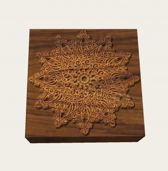 Mandalastempel aus Hartholz